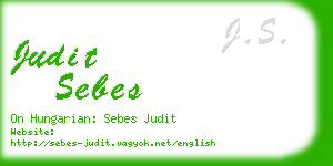 judit sebes business card